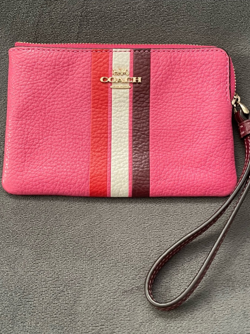 Coach Pink Zippered Mini Wallet